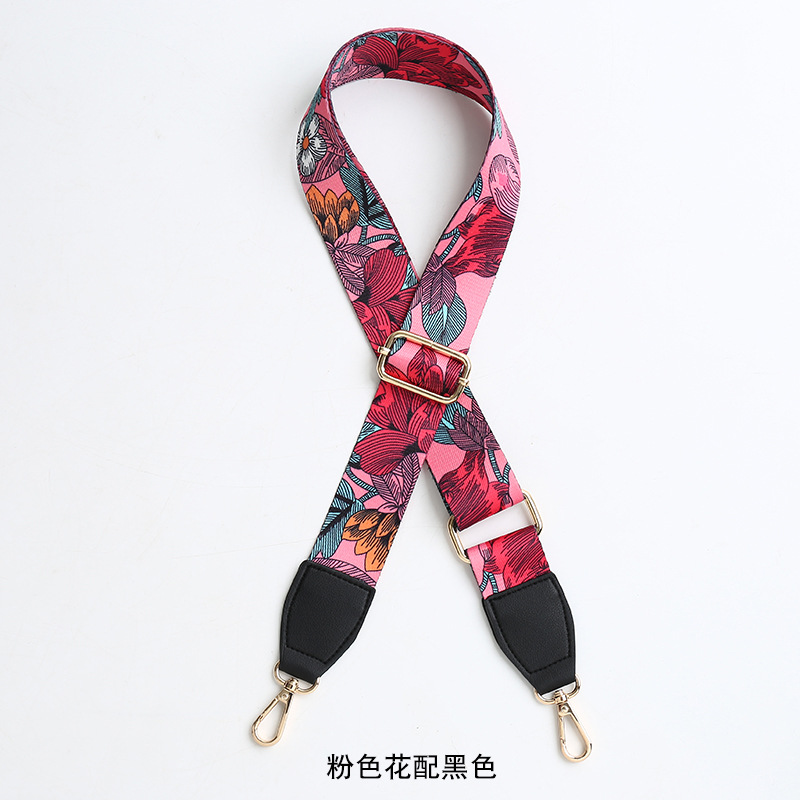 Picture of Bag shoulder strap crossbody strap adjustable widened shoulder strap leather printed nylon bag strap