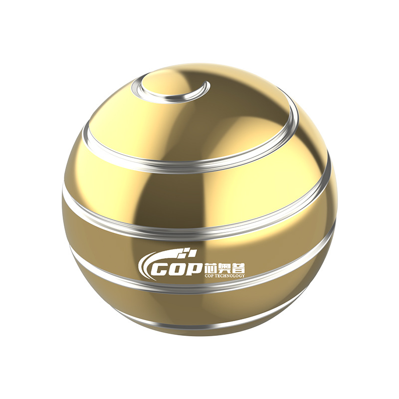 Picture of Factory Customized Logo Silver Wire Rotating Desktop Ball Transfer Top Fingertip Gift Rotating Decompression Toy Mini