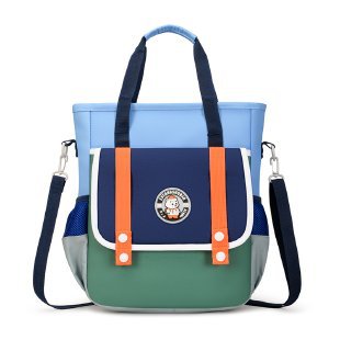 Picture of New track children's schoolbag 2024 new 1-6 grade three tutorial bag tutorial bag portable shoulder double shoulder