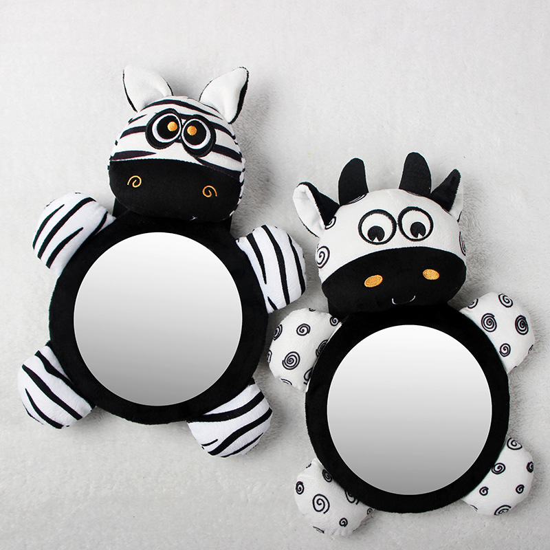 Picture of New Black and White Baby Rearview Mirror Baby Reverse Viewing Mirror Bed Hanging Toy Kidsren's Seat Car Hanging Wholesale