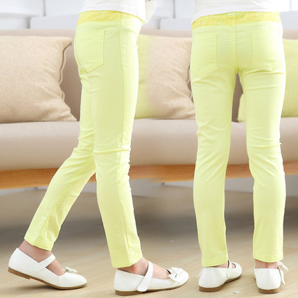 Picture of 2022 children's pants new 3-12 years old girls pencil pants spring and autumn pressure standard elastic leggings pants outside wear pants wholesale