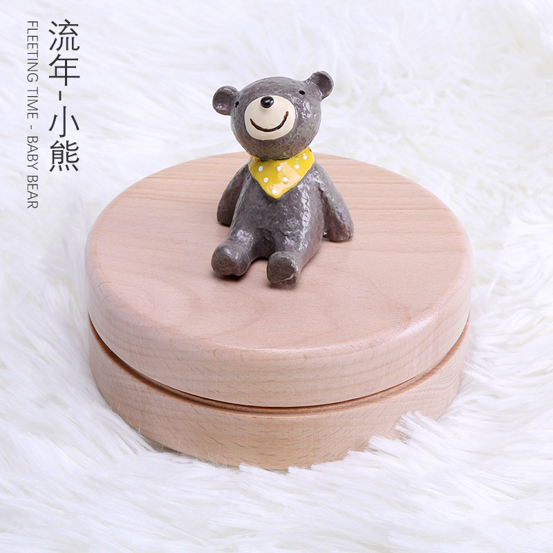 Picture of Wooden Children's Deciduous Teeth Box 1-3-5 Years Old and a Half Baby's Fairy Hair Deciduous Teeth Storage Box One Year Old Memorial Umbilical Cord Collection Box