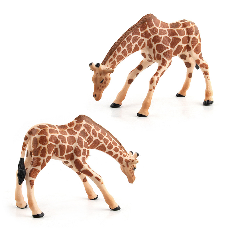 Picture of Simulation animal model toy giraffe doll ornaments plastic animal toy model sand table model scene