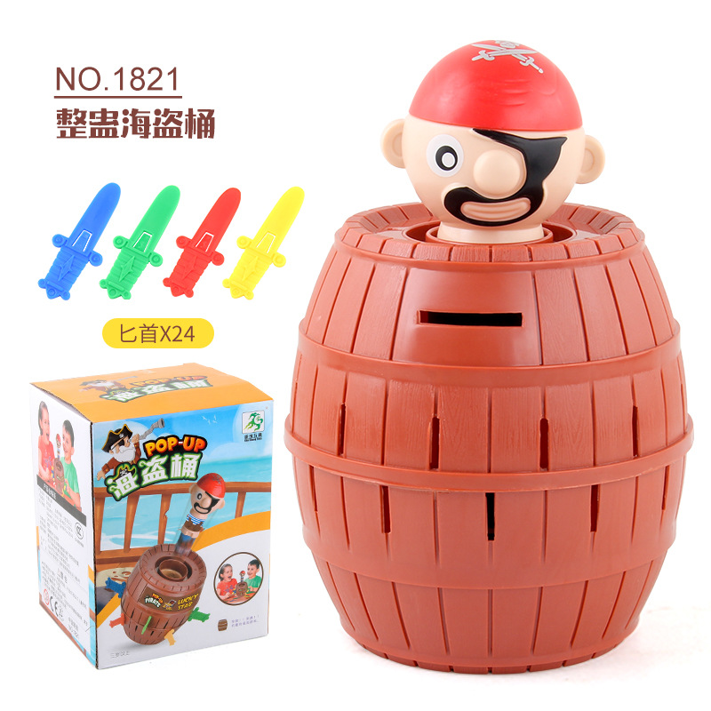 Picture of Novelty Creative Pirate Barrel Children's Toys Interactive Funny Barrel Desktop Tour Toy Stall Hot Selling Wholesale