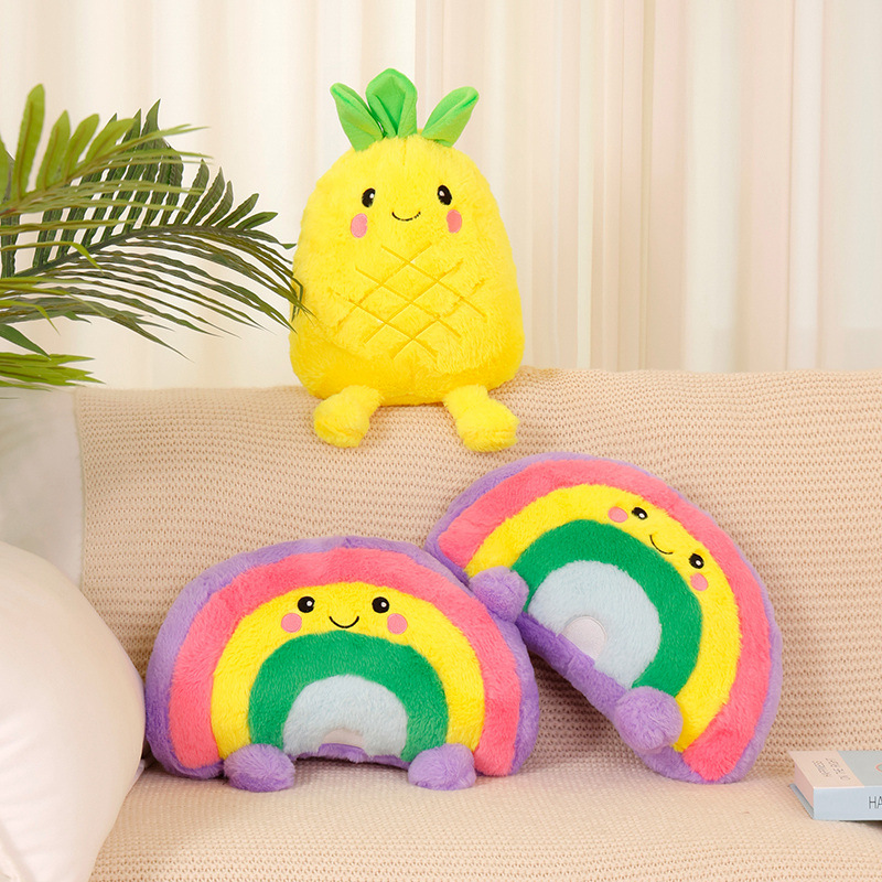 Picture of Rainbow Cushion Pillow Home Soft Plush Toy Cloud Pillow Cute Cute Bay Window Bedside