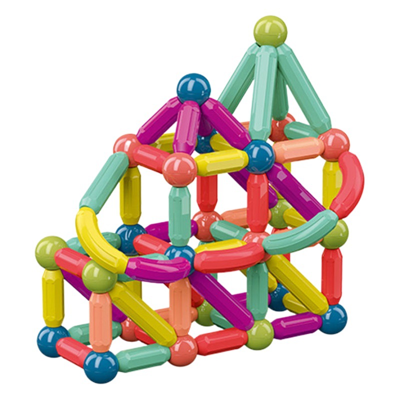 Wholesale Magnetic Building Blocks, Large Particle Toys, Children's Stress Relief Magnetic Building Blocks, Magnetic Patches, Versatile Magnetic Rods