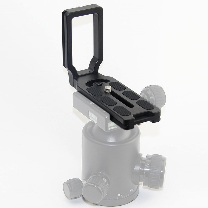 Picture of Universal aluminum alloy vertical clapper desktop bracket L-shaped shadow cloud crane fast-loading plate tripod pan/tilt PU quick-release plate