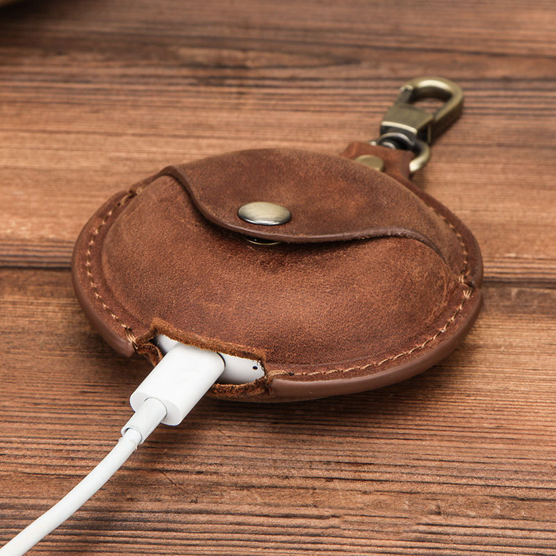 Picture of Suitable for Huawei freebuds3 Protective Case Crazy Horse Leather Hook Convenient Huawei 3rd Generation Wireless Bluetooth Headphone Case