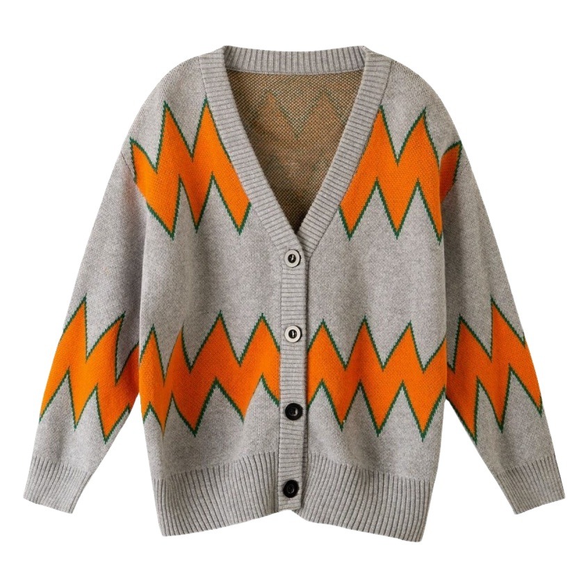 Boys' Sweater 2023 Korean New Baby Cardigan Children's Wear Autumn Children's V-Neck Button Sweater Casual Top