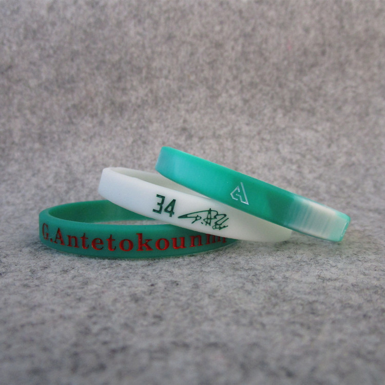 Picture of Basketball xingxiong Deer Team No. 34 letter brother fine sports bracelet silicone wrist strap fans jewelry Owen James