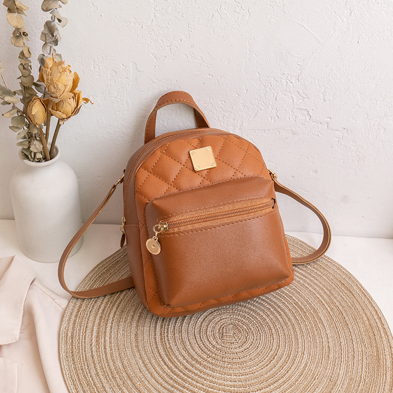 Picture of Fashion trend Joker rhombus backpack women's Leisure Travel small backpack foreign trade Women's bag wholesale a generation of hair