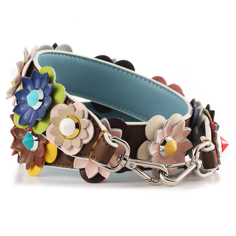 Picture of Mahuangshi MHS-E-2 Three-dimensional Flower Shoulder Strap Cowhide Wide Shoulder Strap Suitable for F Di Bag Replacement Strap Single Shoulder
