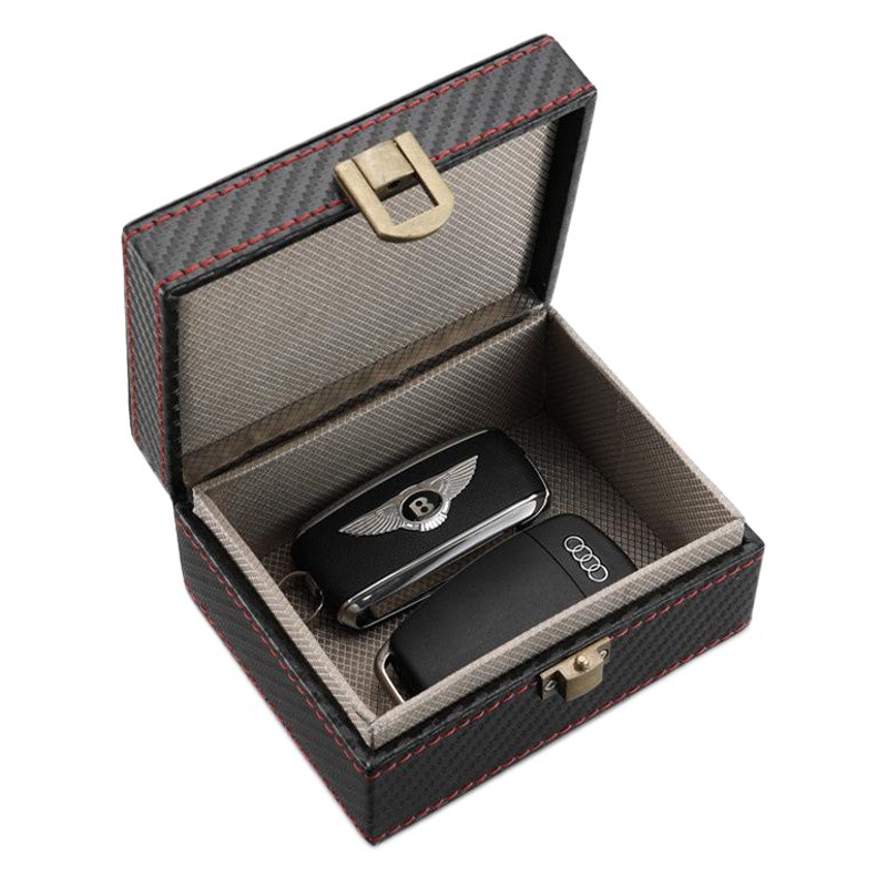 in stock small size carbon fiber foreign trade explosion car key signal shielding box RFID mobile phone signal radiation protection box