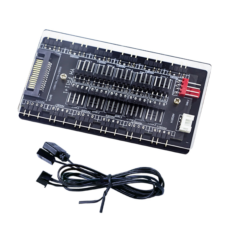 Chassis fan controller 11-way 5V/3Pin ARGB Shengguang synchronous PWM temperature control cable expansion box