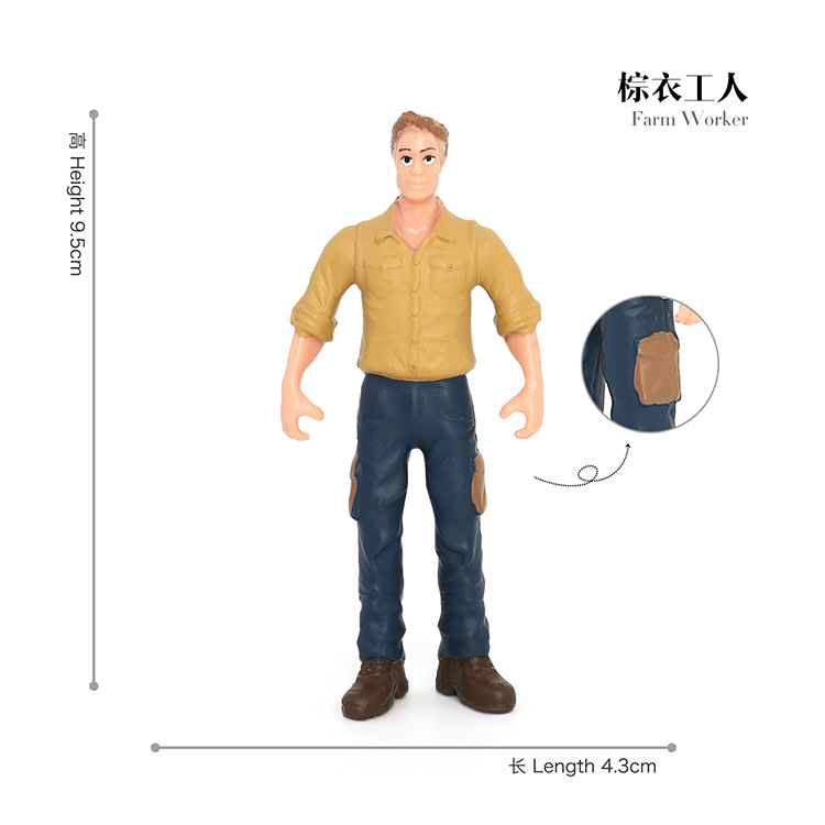 Picture of Cross-border Simulation Plant Doll Model Scene Ornaments DIY Farm House Workers Fence Stone Model Toys