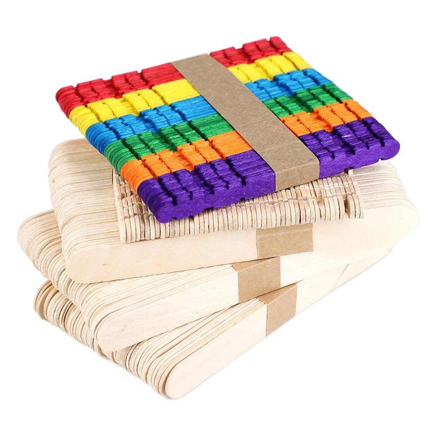 Color Popsicle Stick Ice Cream Stick Color Popsicle Stick Children's Handmade DIY Kindergarten Educational Area Material