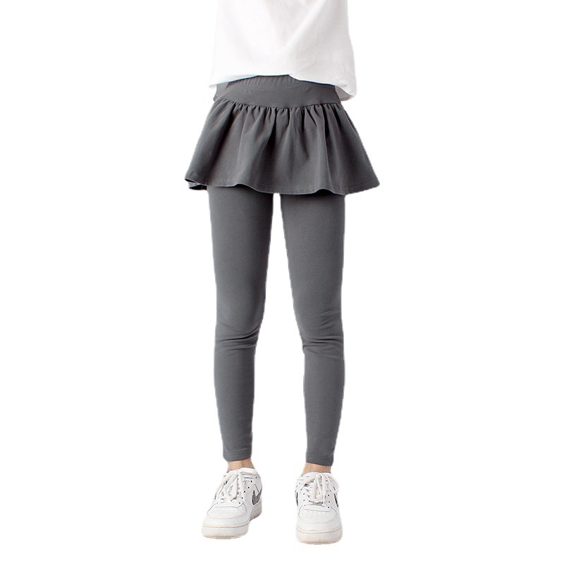 Picture of Children's Pants Autumn Korean Style New Children's Leggings Medium and Large Children Solid Color Leggings Culottes Girls' Pants Wholesale