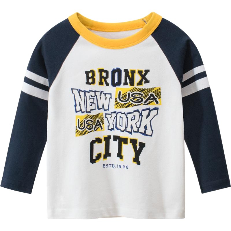 27Kids Brand Kidsren's Clothing Autum New 2024 Korean Style Kidsren's T-Shirt Baby Clothes Bottoming Shirt Drop Shipping
