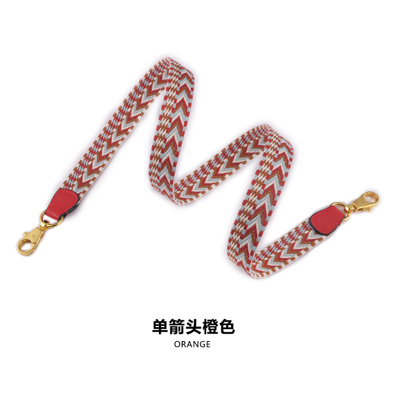 Picture of MHS-F-33 Single Arrow Pattern Wide Shoulder Strap with Litchi Pattern Strap High-end Canvas Patchwork Bag Shoulder Strap Accessories