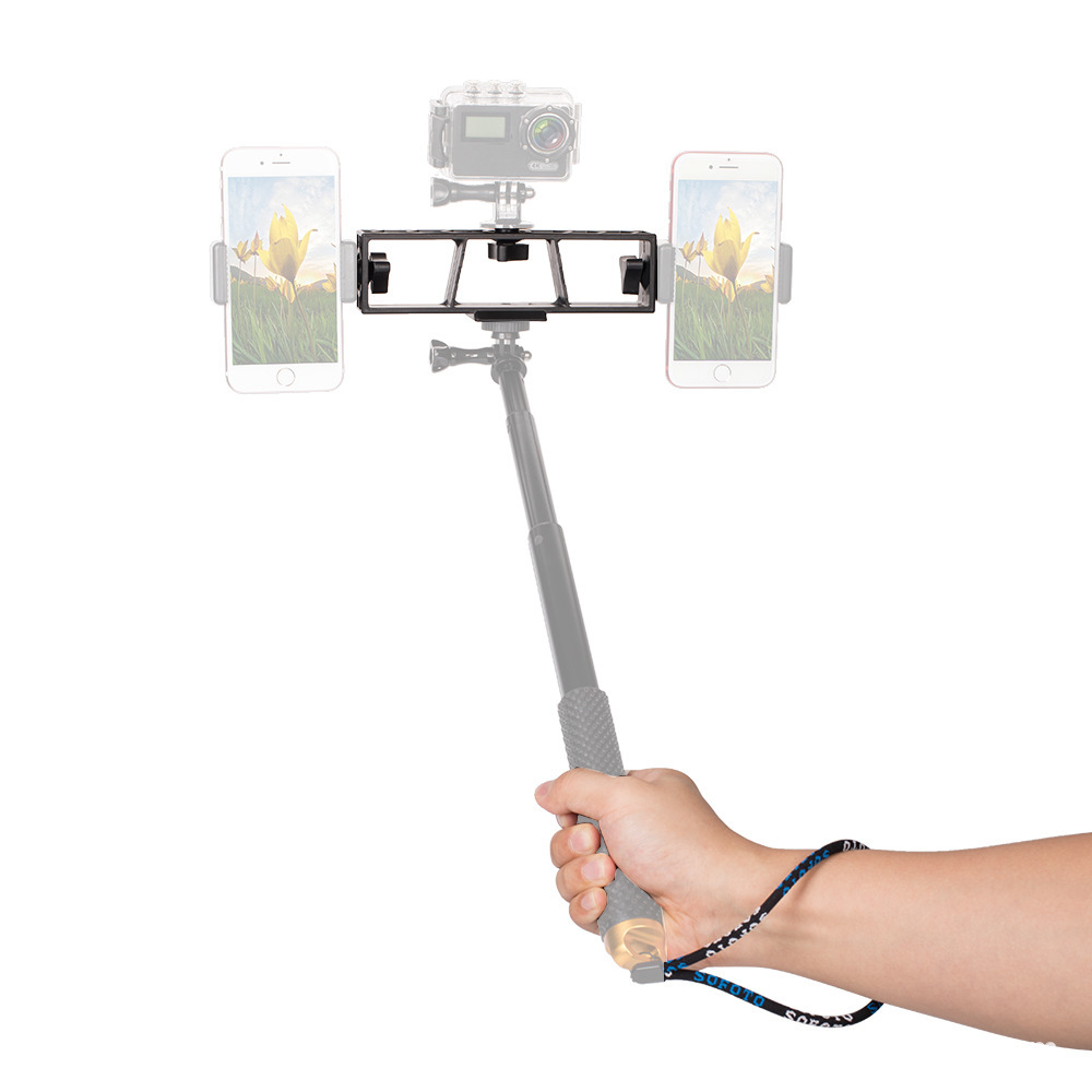 Picture of Tripod extension stand anchor live broadcast mobile phone expansion bracket metal three-position multi-position expansion mobile phone bracket