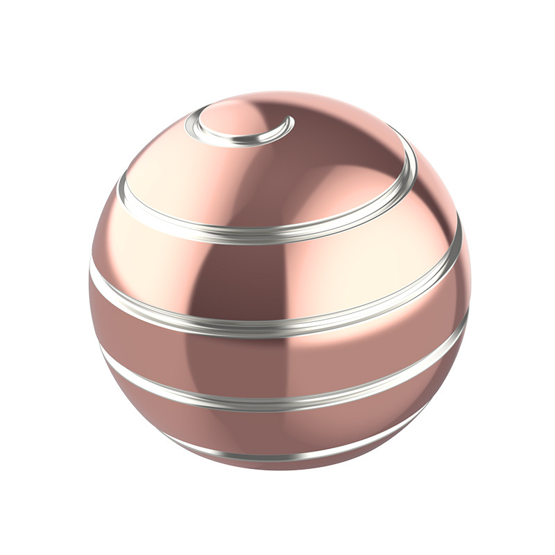 Picture of Factory Customized Logo Silver Wire Rotating Desktop Ball Transfer Top Fingertip Gift Rotating Decompression Toy Mini