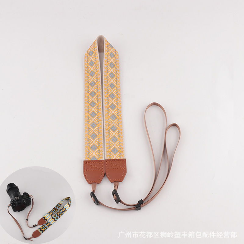 Picture of in stock Camera Shoulder Strap Decompression Camera Strap Hanging Neck Jacquard Camera Strap Various Types Universal Camera Strap