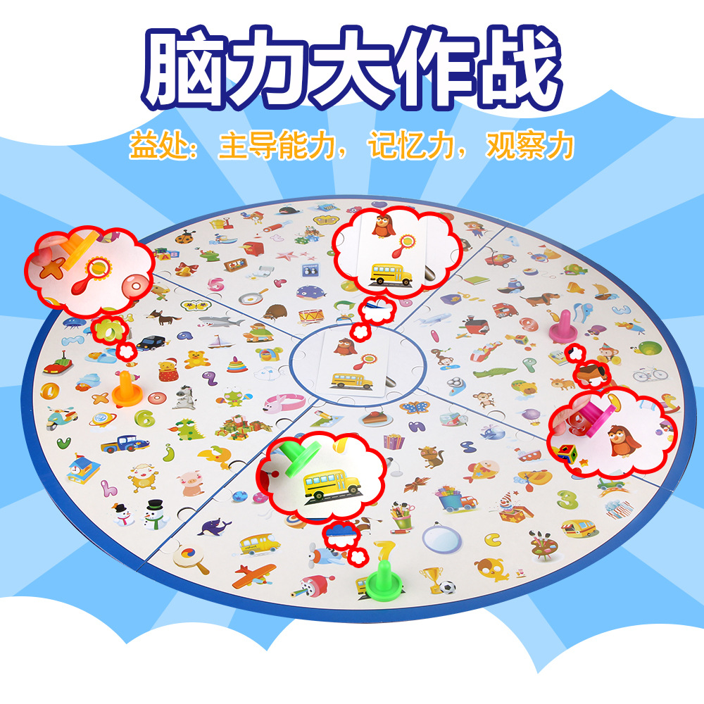 Picture of Children's puzzle board games parent-child interaction to find pictures to improve concentration memory training toys boys 4-6 years old 5