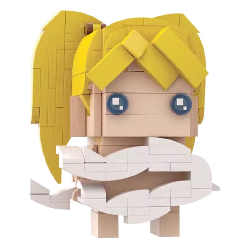 Compatible with Lego MOC domestic diy assembling building blocks toy suit series doll square head Naruto seduction