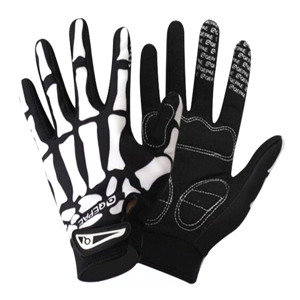 Picture of Skeleton Full-Finger Gloves Qepae Chipper Cycling Warm Gloves Cycling Sports Outdoor Cross-Border Long-Finger Gloves