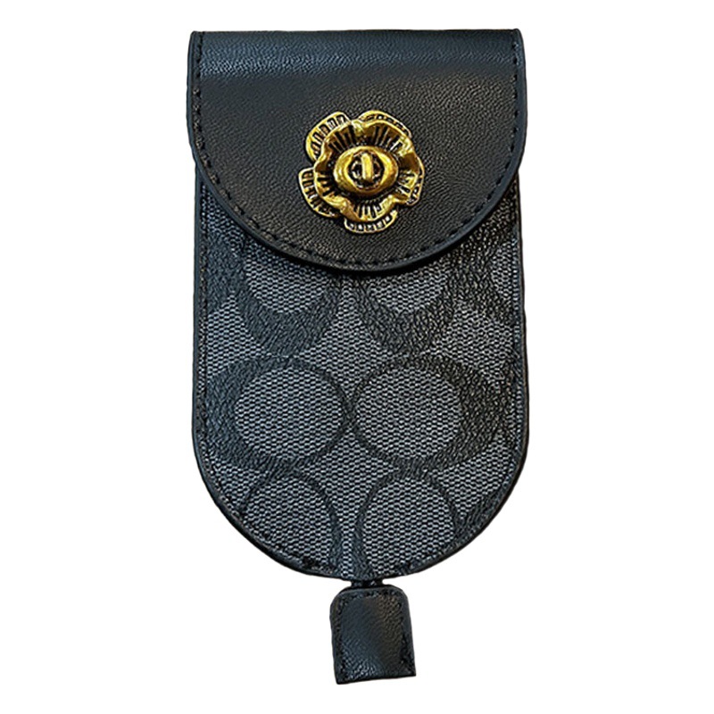 Vintage Camellia Multi-function Pull-out Car Key Bag Universal Men's and Women's Car Key Protective Cover Storage Bag