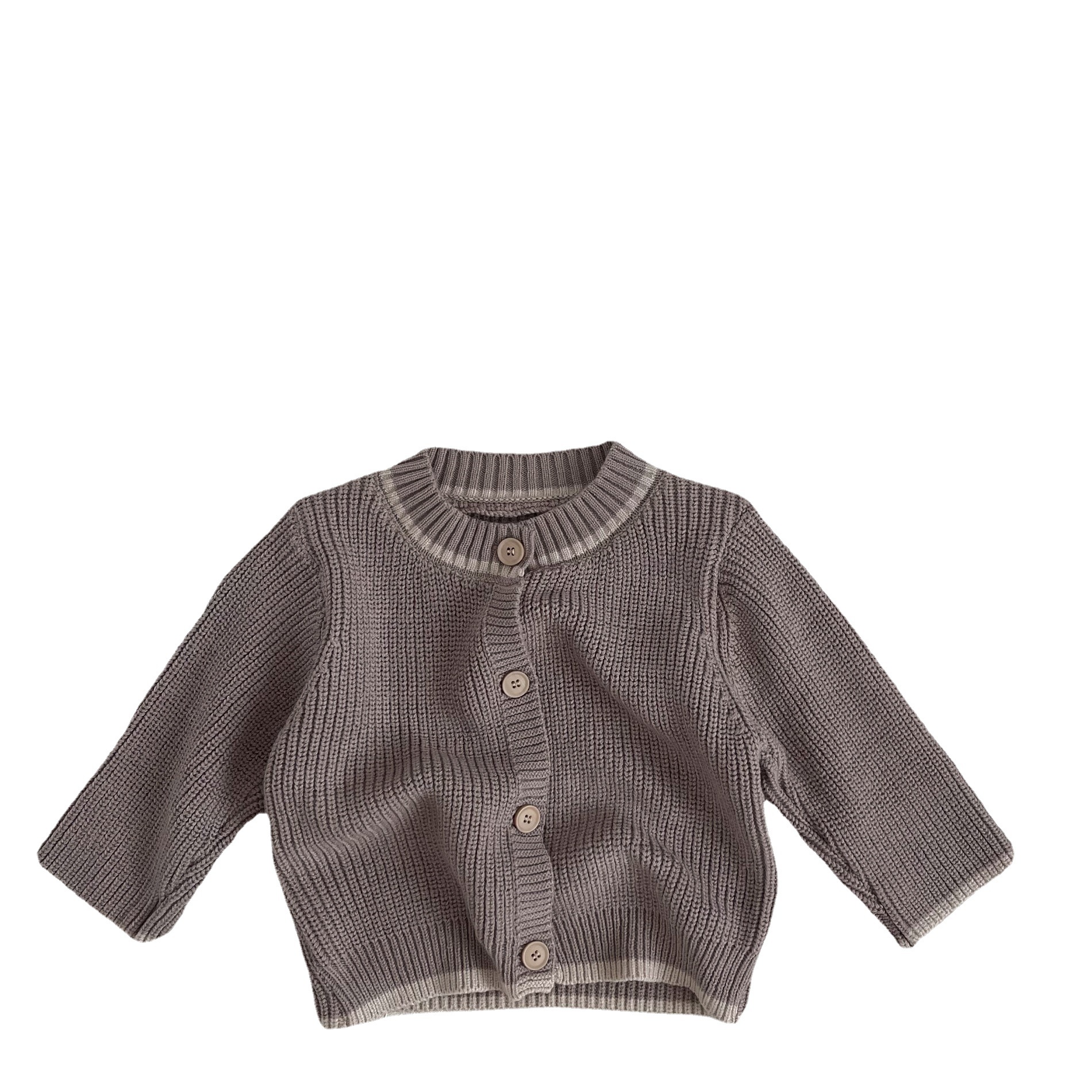 Picture of Children's sweater cardigan autumn and winter boys' Korean style knitwear children's clothing girls' coat versatile round neck sweater