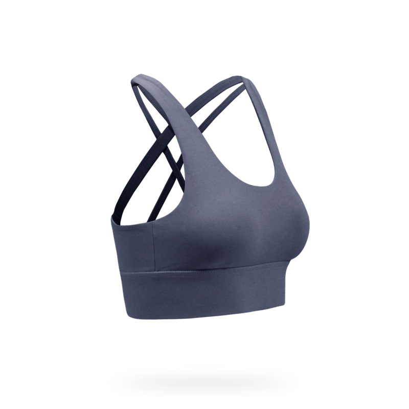 Picture of 2023 New Sports Bra Women's Running Yoga Vest Shockproof Gathering High-Intensity Fitness Bra Beautiful Back Bra