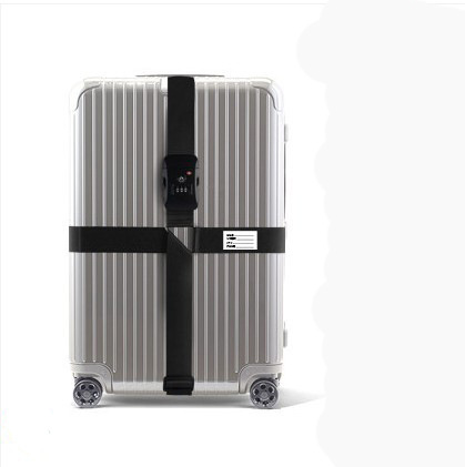 Picture of Luggage case strap cross packing belt consignment reinforcement belt fixed buckle bundle suitcase explosion-proof belt customs code lock