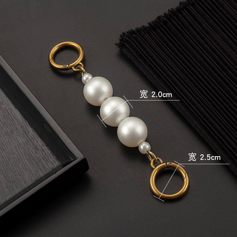 Picture of Old Flower Mahjong Bag Shoulder Strap Underarm Pearl Bag Strap Crossbody Pearl Chain Extension Bag Strap Replacement Bag Chain Accessories