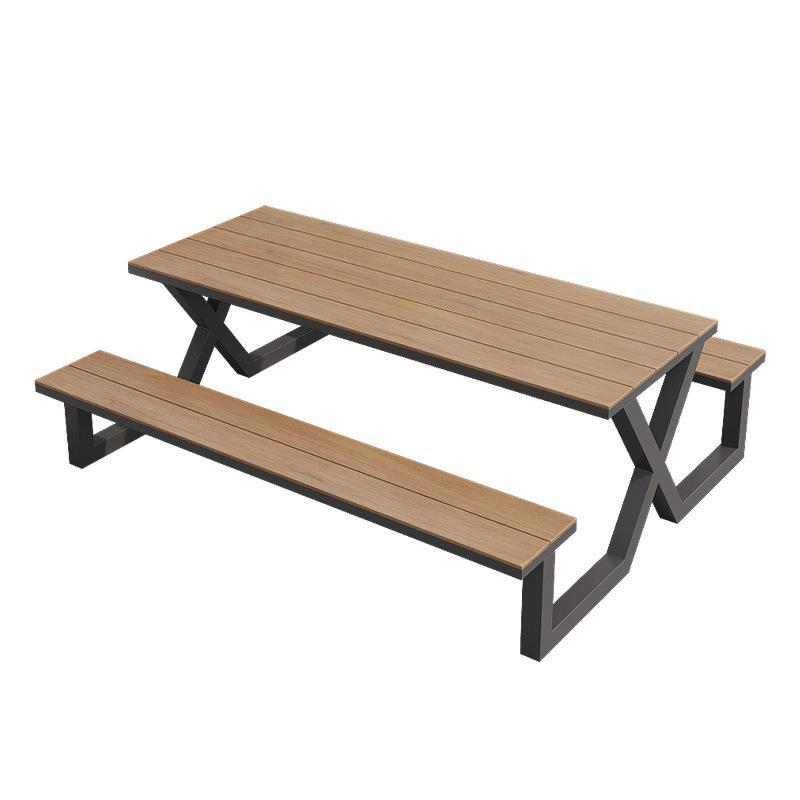Picture of Outdoor conjoined park table and chair combination garden courtyard seat scenic spot outdoor bench square outdoor table and chair