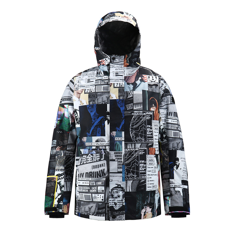 Picture of Smining Ski Clothing Men's Tops Outdoor Equipment Waterproof Single Board Double Board Adult Warm Jacket Windproof Snow Clothing