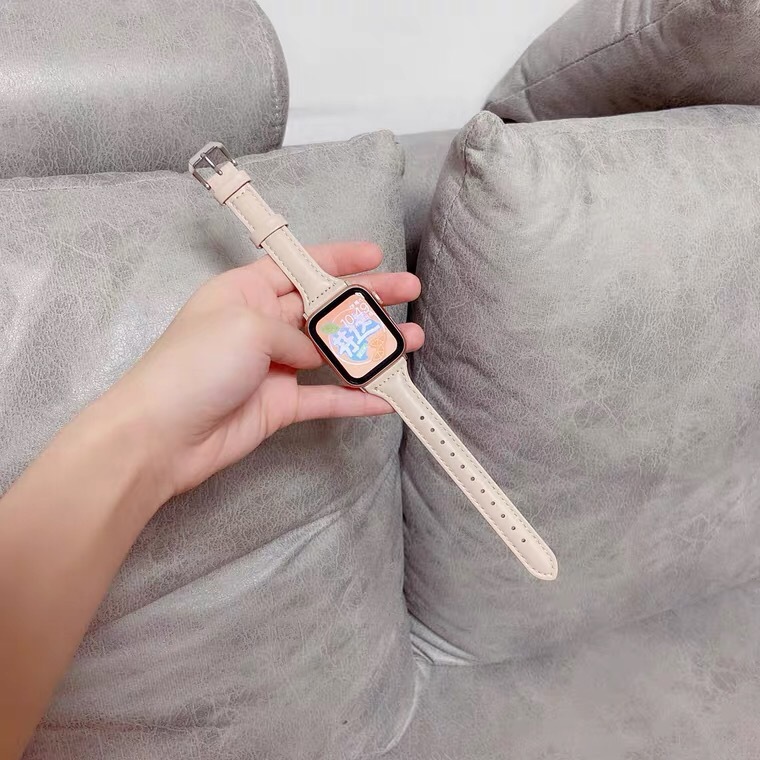 Picture of For Apple Watch Small Waist Leather Strap Apple iwatch109876SE Thin Strap Shrink Simple