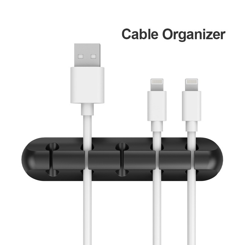 Desktop charging data cable organizer silicone creative gift storage solid wire clip