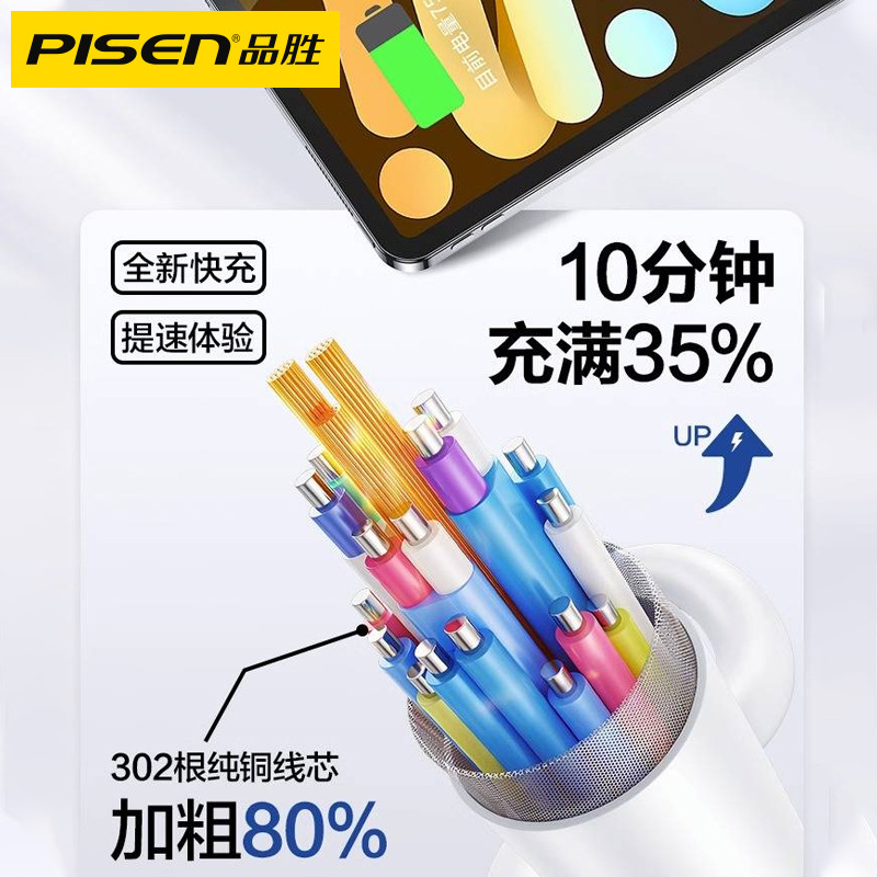 Picture of Pinsheng double typec data cable CTOC for Apple 15 Huawei mobile phone 100w/60W charging wire wholesale