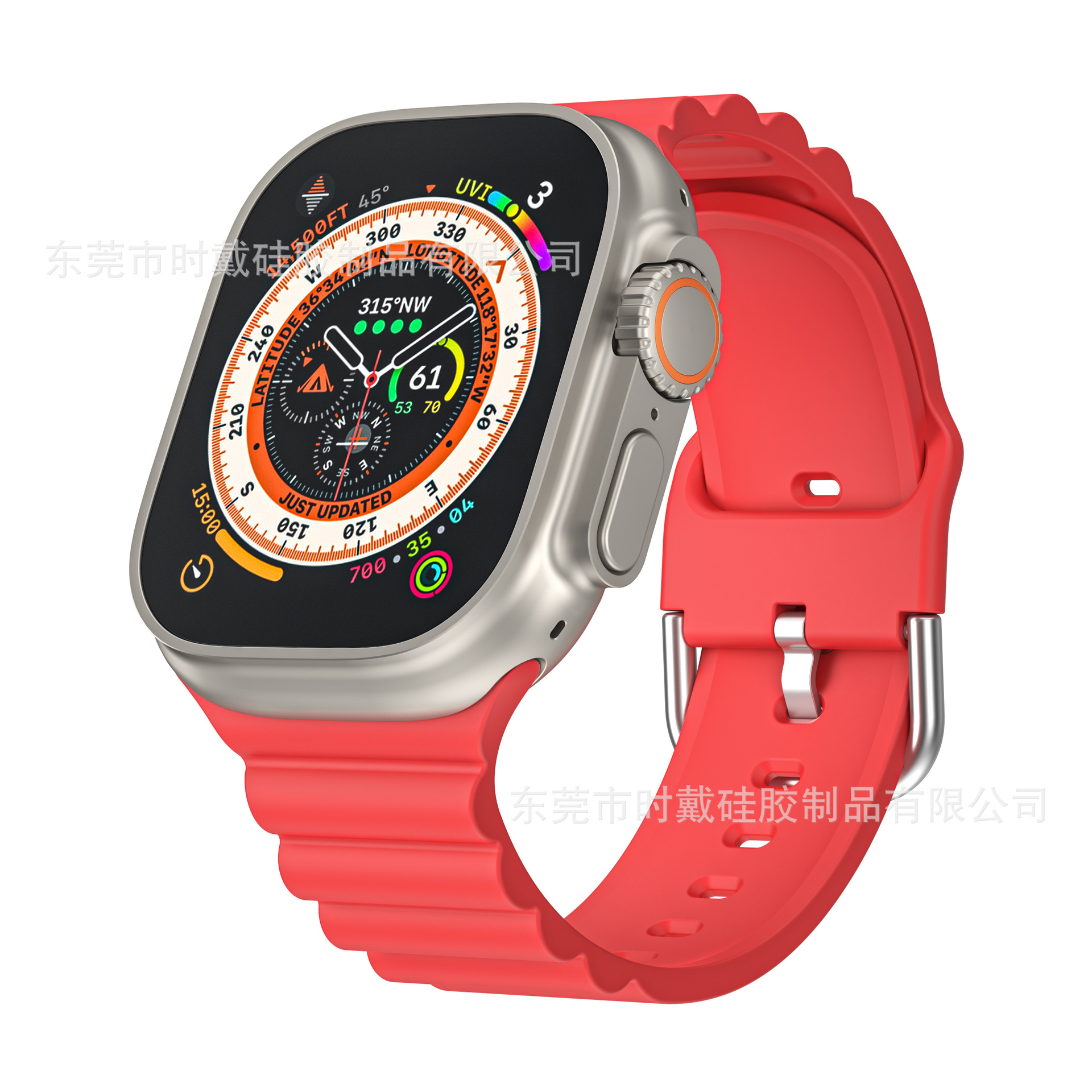 Picture of Suitable for Apple Watch8/7/6/5/4/Ultra/Se Pure Color Silicone iWatch Strap
