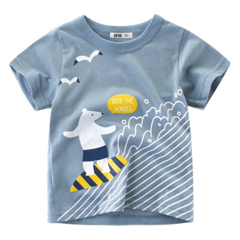 27Kids children's short-sleeved T-shirt baby clothes boys summer shirt Korean children's clothing wholesale cross-border supply