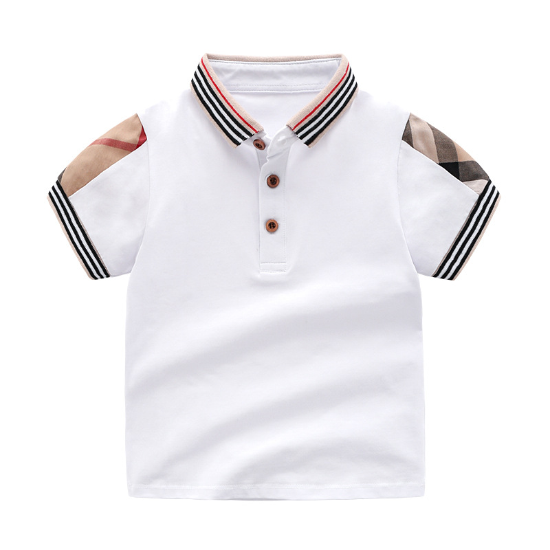 Picture of Children's Summer Wear Boys and Girls White Female Baby T-shirt 2-6 Years Old Trendy Pure Cotton Children's Women's Top Shirt