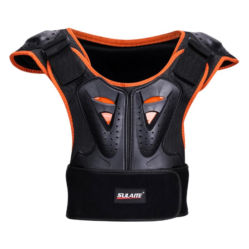 Sulaite Kidsren's Roller Skating Protective Gear, Skating Chest Protector, Back Protector, Night Reflective Equestrian Cycling Armor, Riding Armor