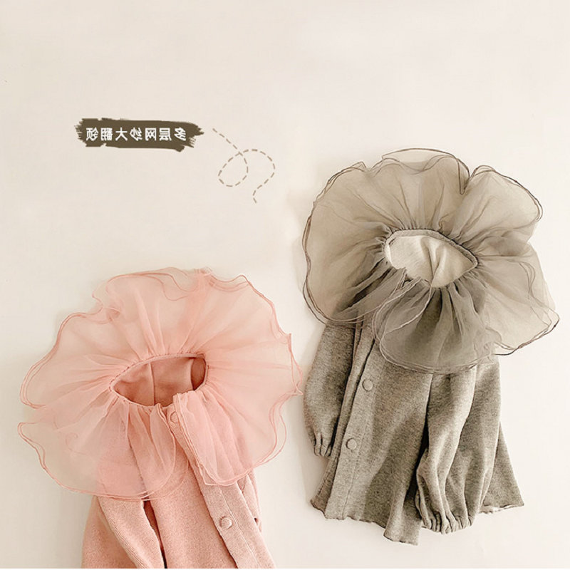 Picture of Girls' Outwear Mesh Lotus Leaf Collar Doll Top Cardigan 25 Autumn New Export Children's Clothing Dropshipping 3-8 Years Old