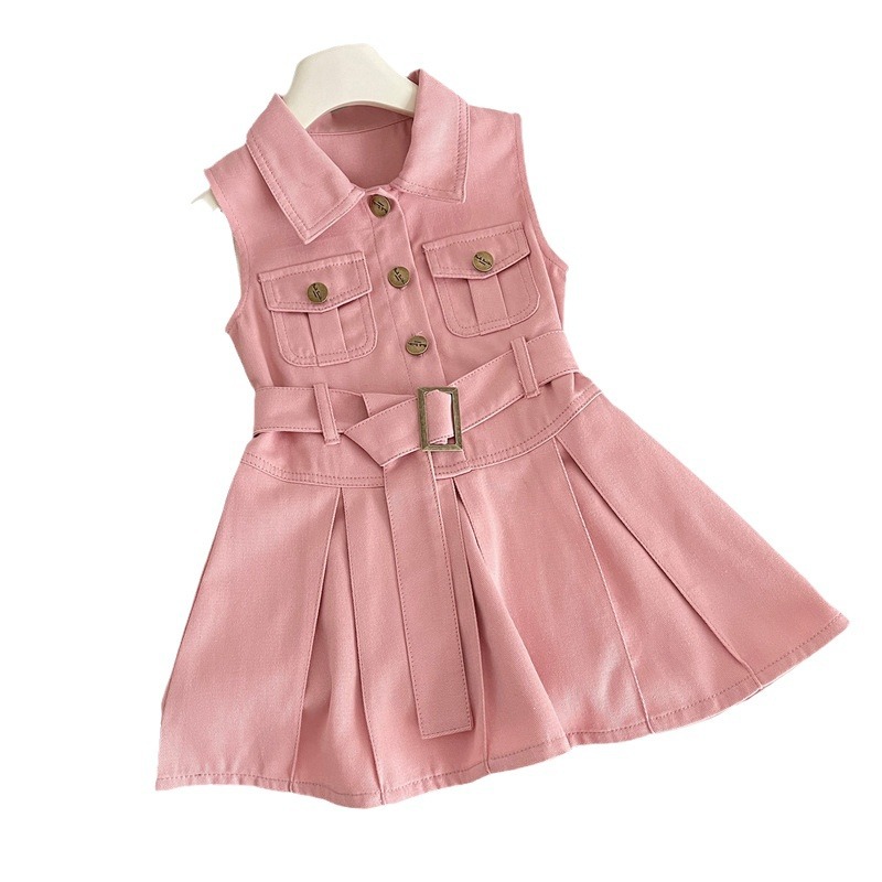Picture of Girls Dress Summer 2025 New Children's Korean Style Sleeveless Vest Princess Dress Fashionable Summer Denim Dress Trendy