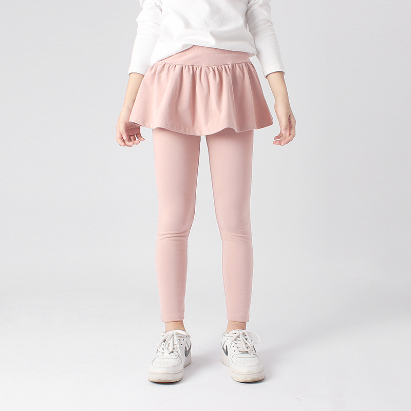 Picture of Children's Pants Autumn Korean Style New Children's Leggings Medium and Large Children Solid Color Leggings Culottes Girls' Pants Wholesale