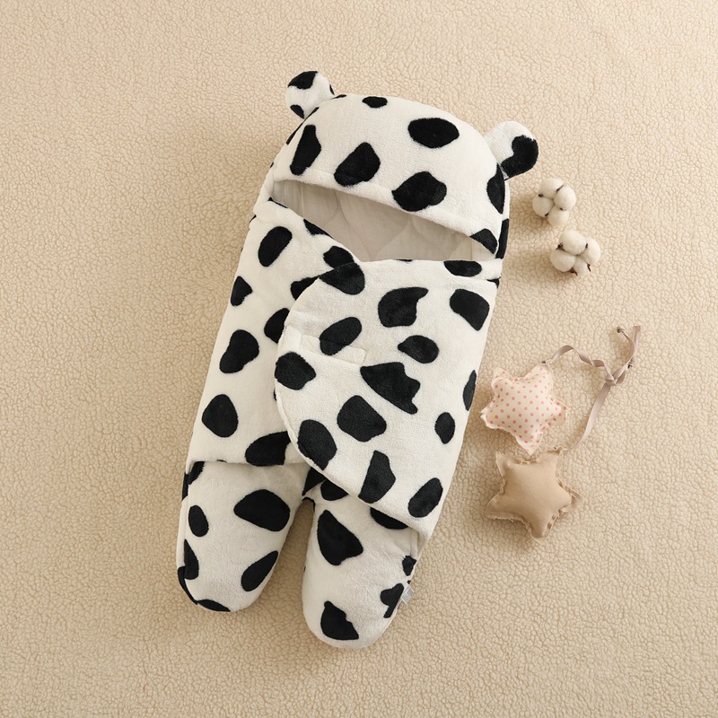 Picture of Baby Cushion Flannel Baby Sleeping Bag Thickened Split Leg Kick-proof Cushion Baby Bag Autumn and Winter Newborn Swaddle Bag