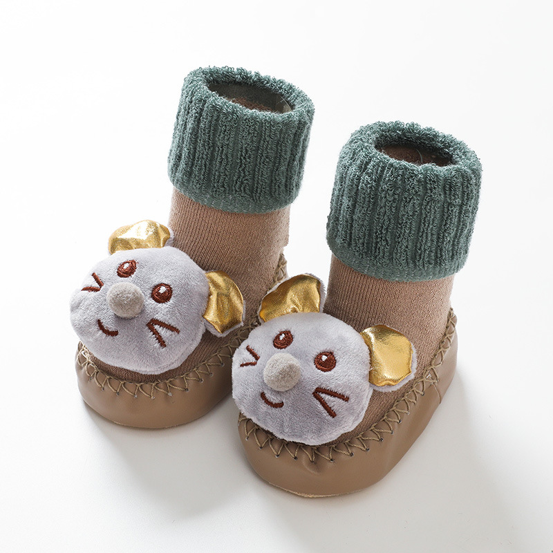 Picture of Baby floor socks winter thick children's socks cartoon baby toddler shoes non-slip soft bottom indoor baby socks