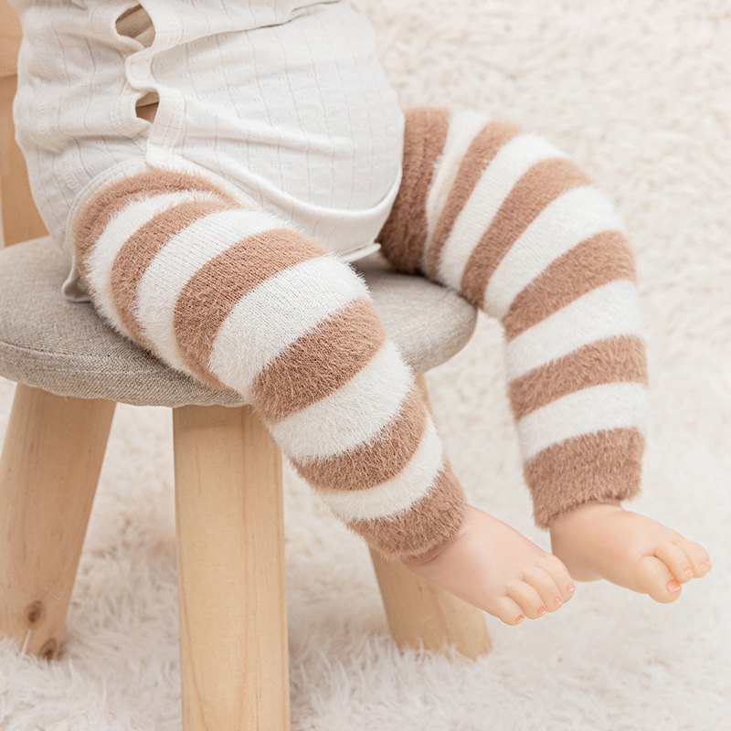 Picture of Baby's Leg Socks fleece-lined Thickened Warm Autumn and Winter Children's Knee Protecting Arm Mink Stocking Neonatal Leg Socks