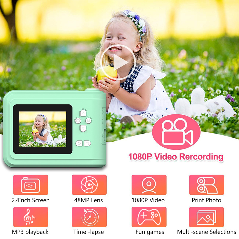 Picture of Cross-border New-style Children's Printing Camera on behalf of the New-style Shooting and Printing Photo Video Game Multi-function